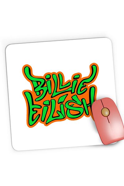 OEM Mousepad Gaming Billie Eilish Name Indie Pop, 21x19 cm