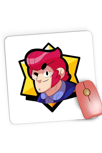 OEM Mousepad Gaming Colt Face Brawl Stars, 21x19 cm