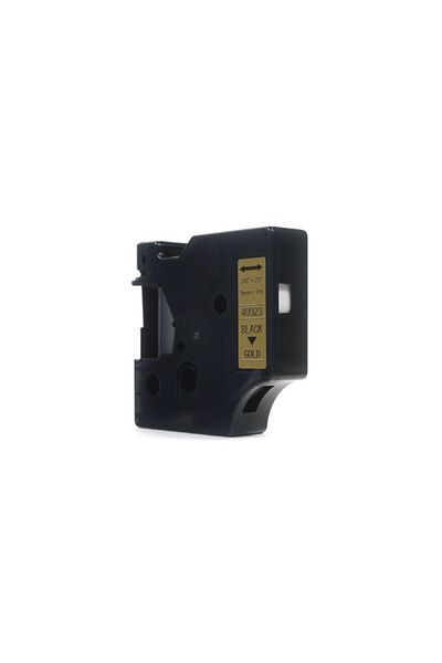 JetWorld Taśma Zamiennik Dymo D1 Czarny na Złotym 9mm x 7m LM100, LM100Plus, LM100Series, LM120P,