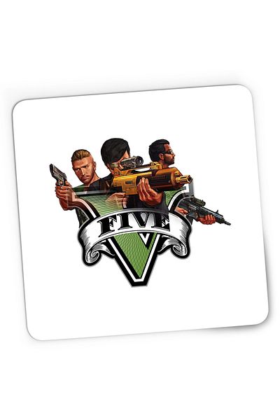 OEM Mousepad Gaming GTA5 Five Emblem, 21x19 cm