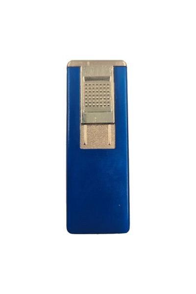 dalimag Metal Windproof Gas Lighter, Side Ignition, 7 cm, Blue,