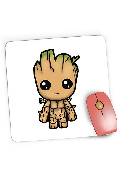 OEM Mousepad Gaming Baby Groot Bebelino Craciun Love Gift, 21x19 cm