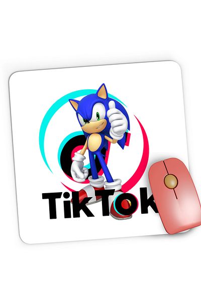 OEM Mousepad Gaming Sonic the Hedgehog Tiktok Tik Tok Creator Play, 21x19 cm
