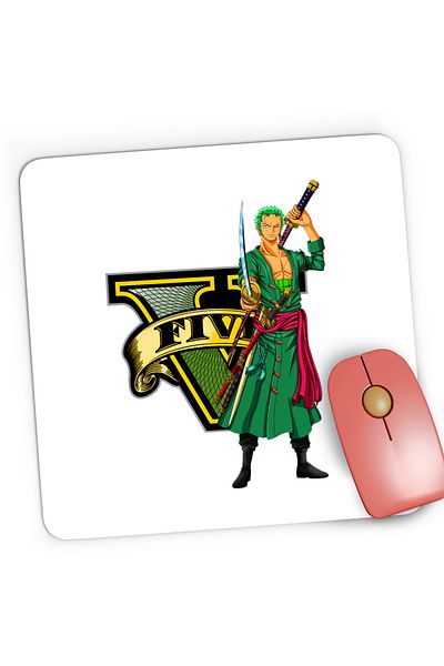 OEM Mousepad Gaming One Piece Roronoa Zoro GTA Anime Zorro, 21x19 cm