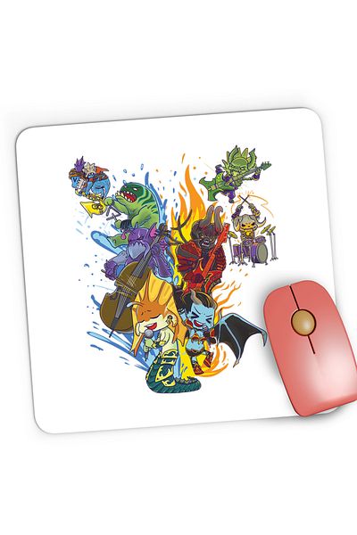 OEM Mousepad Gaming Dota 2 Party Heroes Video Game Dota2, 21x19 cm