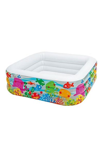 Intex Animal Print Aquarium Pool – 159x50 cm – Inflatable Kiddie Pool for Outdoor Fun