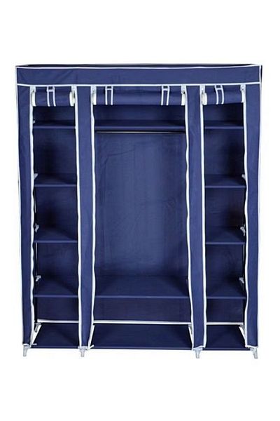 rexa Safari Portable Closet With 2 Sections Navy