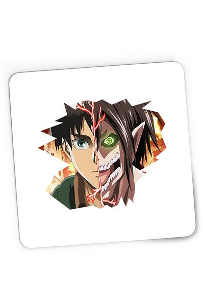OEM Mousepad Gaming Eren Yeager Attack on Titan AOT Manga Anime, 21x19 cm