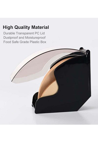 COOYA Filter Paper Holder,Coffee Filter Holder,with Dustproof Cover for 100 pcs Paper Filters