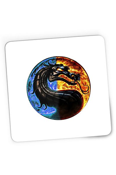 OEM Mortal Kombat Yin Yang Emblem Raiden Dragon Gaming Mousepad, 21x19 cm