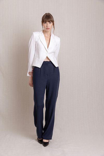 Volanlı Short Linen Jacket