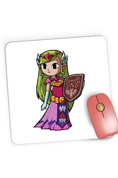 OEM Mousepad Gaming Legend of Zelda Princess Queen Regina, 21x19 cm