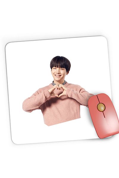 OEM Mousepad Gaming BTS Suga Love Sign Hand, 21x19 cm