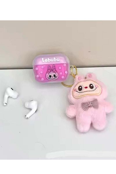 LABUBU New Wireless Earphones Doll Crying Baby Cartoon Earphones Wireless Earbuds Bluetooth With Key