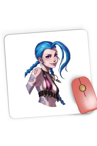 OEM Mousepad Gaming Jinx League of Legends Champion TikTok, 21x19 cm