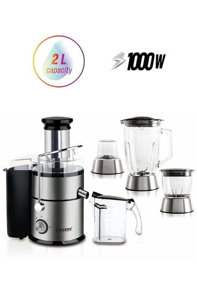Dessini 4 In 1 Juicer & Blender With 85mm Big Diameter Feed Tube 2 L 1000 W