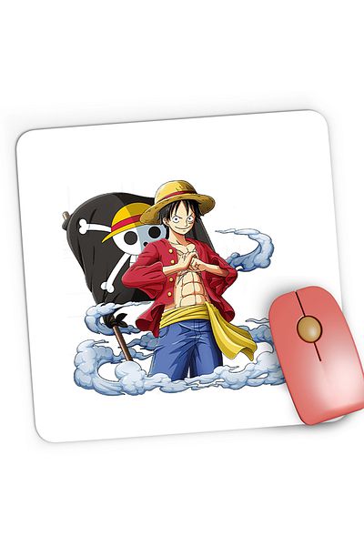 OEM Mousepad Gaming One Piece Steag Pirati Monkey D Luffy, 21x19 cm