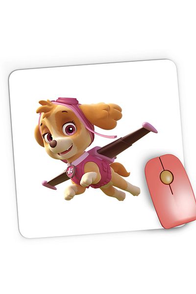 OEM Mousepad Gaming Paw Patrol Skye Caine Aviator Cartoon, 21x19 cm