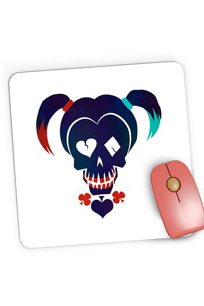 OEM Mousepad Gaming Joker Horror Skull Bad Girl Play, 21x19 cm