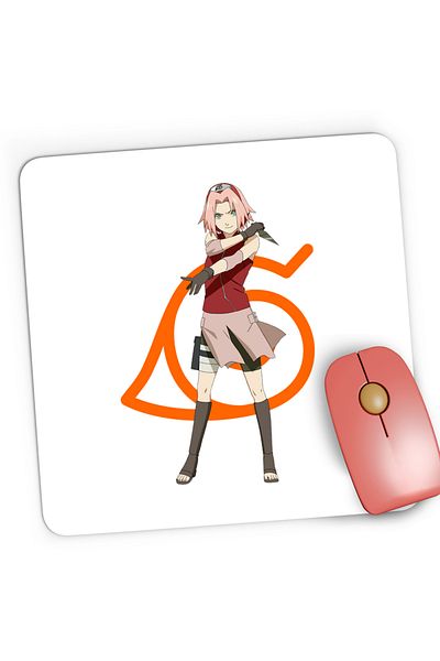 OEM Naruto Sakura Haruno Sasuke Anime Manga Gaming Mousepad, 21x19 cm