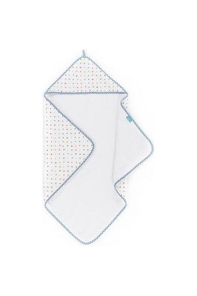 LIEF Prosop de baie cu gluga, pentru bebelusi, bumbac premium, super-absorbant, Alb cu model, 75x75 cm