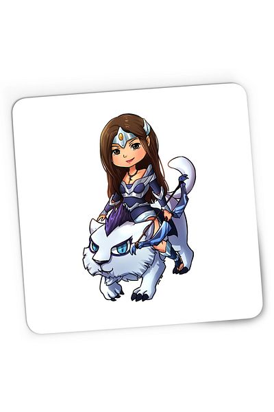 OEM Mousepad Gaming Rylai Crystal Maiden Dota 2 Hero Wolf, 21x19 cm