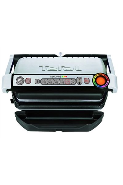 TEFAL | GC716D12 | OptiGrill+ + Zestaw płyt do gofrów | Grill elektryczny | 2000 W | Srebrny