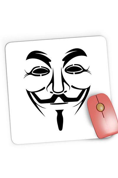 OEM Mousepad Gaming Anonymous Joker Fawkes Mask Gamer Anonim, 21x19 cm