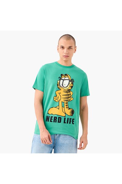 SP Characters Garfield Print Regular Fit T-shirt