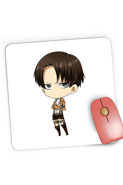 OEM Mousepad Gaming Attack on Titan Captain Levi Ackerman AOT Anime, 21x19 cm