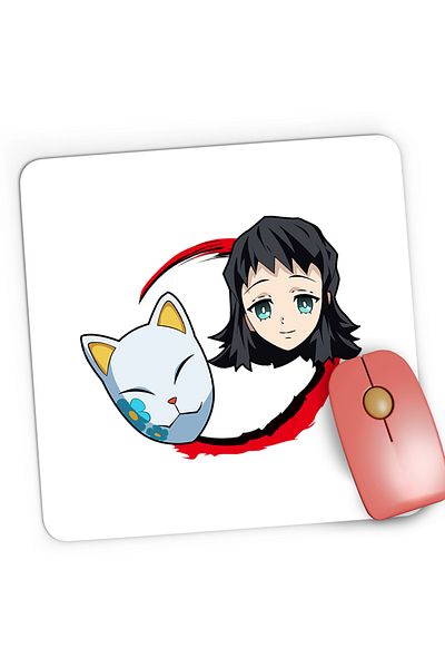 OEM Mousepad Gaming Demon Slayer Makomo Horror Anime, 21x19 cm