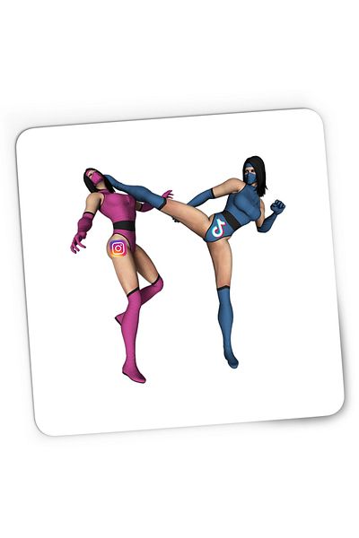 OEM Mousepad Gaming Mortal Kombat Mileena VS Kitana, 21x19 cm