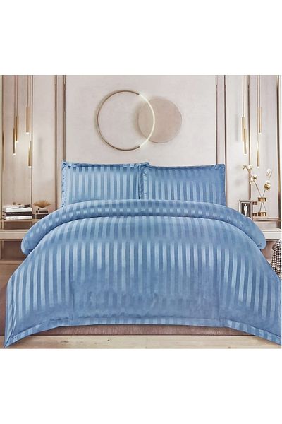 Casa New Concept 4 Piece Damask Bed Linen Set – Fitted Sheet 200x230 cm, Duvet Cover 280x200 cm, 2 Pillowcases