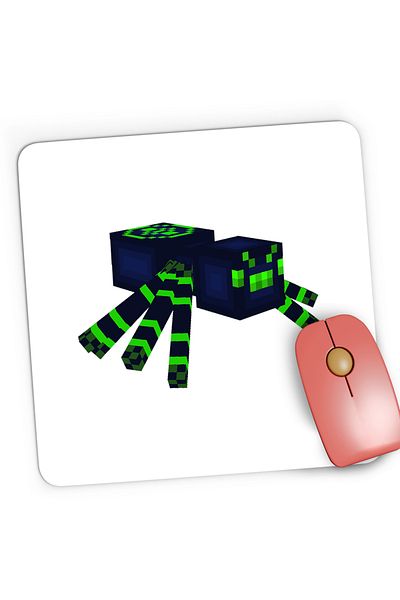 OEM Mousepad Gaming Minecraft Green Spider, 21x19 cm