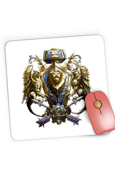 OEM Mousepad Gaming Warcraft Alliance Faction Azeroth WoW, 21x19 cm