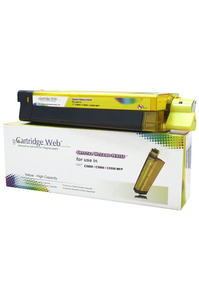 CARTRIDGE WEB Toner Cartridge Web Yellow OKI C5800 zamiennik 43324421