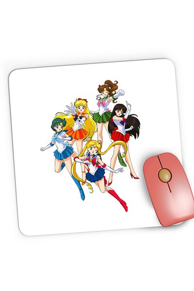 OEM Mousepad Gaming Sailor Moon Party Girls Anime Manga, 21x19 cm