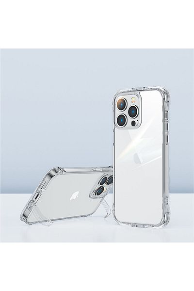 Joyroom Etui pokrowiec do iPhone 14 pancerna obudowa z haczykami podstawką przezroczysty