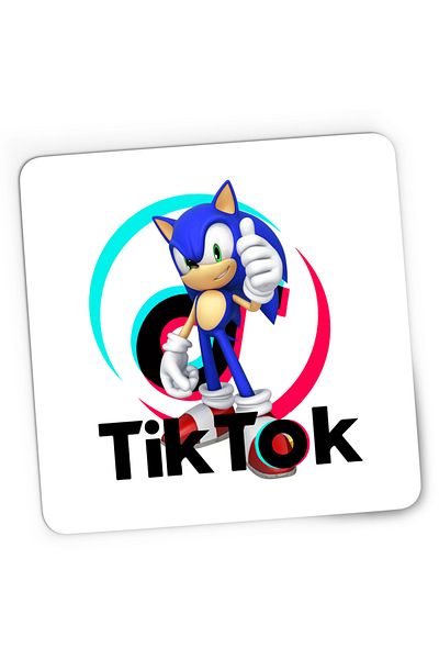 OEM Mousepad Gaming Sonic the Hedgehog Tiktok Tik Tok Creator Play, 21x19 cm