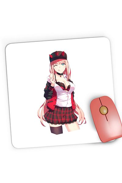OEM Mousepad Gaming Zero Two DarlinFra Darling in the FranXX Anime, 21x19 cm