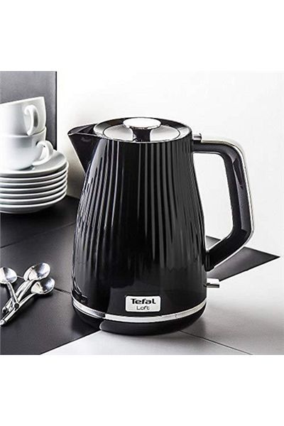 TEFAL | Fierbător electric KO250830 | 2400 W | 1,7 L | Plastic | Bază rotativă la 360° | Negru