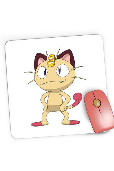 OEM Mousepad Gaming Pokemon Pisica Cat Meow Sword, 21x19 cm