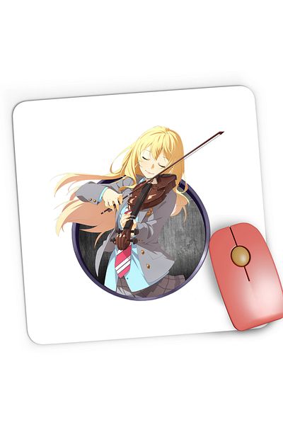 OEM Mousepad Gaming Your Lie in April Love Story Violin, 21x19 cm