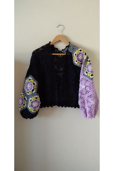 Guashe Hand Knitted Motif Cardigan