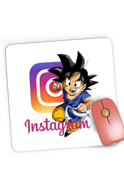 OEM Mousepad Gaming Insta Boy Dragon Ball Z Son Goku Instagram Creator, 21x19 cm