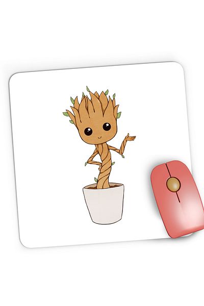 OEM Mousepad Gaming Baby Groot Dragobete Valentines Day Bebe, 21x19 cm