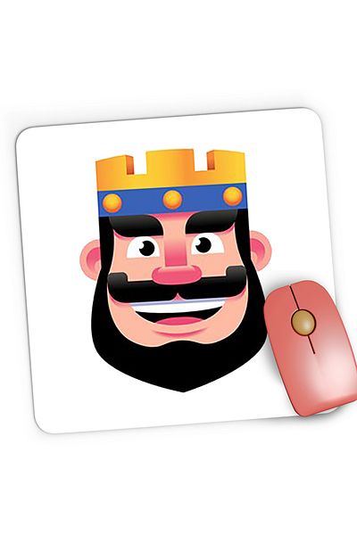 OEM Mousepad Gaming Red King Clash Royale Minecraft, 21x19 cm