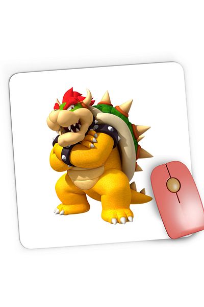 OEM Mousepad Gaming Super Mario Bros Koopa Evil Turtle Kart, 21x19 cm