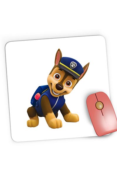 OEM Mousepad Gaming Paw Patrol Chase Dog Caine Politie, 21x19 cm