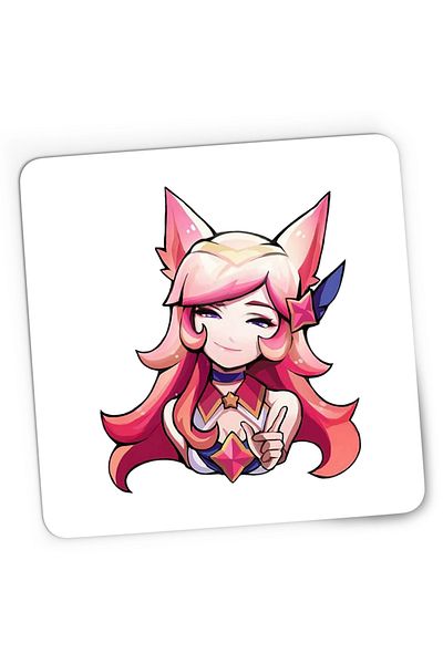 OEM Mousepad Gaming League of Legends Ahri Rebel Gamer Girl, 21x19 cm